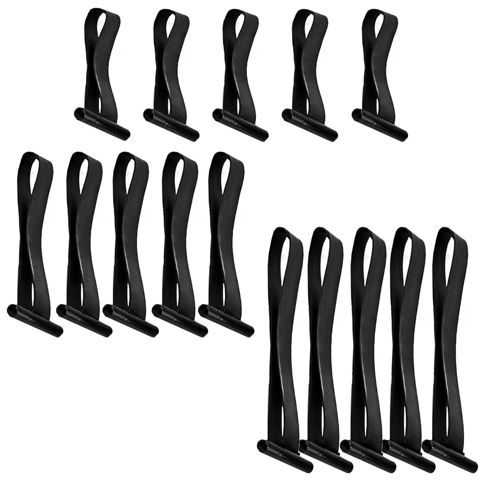 Reusable Cable Ties Set 2", 4", and 7", 5 Pieces Each - USA-Made Heavy-Duty Stretchable Fasteners - All-Weather, UV & Ozone Resistance - Fastener to Store Equipment, Declutter Garage by IDL Packaging