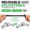 Reusable Cable Ties Set 2", 4", and 7", 5 Pieces Each - USA-Made Heavy-Duty Stretchable Fasteners - All-Weather, UV & Ozone Resistance - Fastener to Store Equipment, Declutter Garage by IDL Packaging view 3