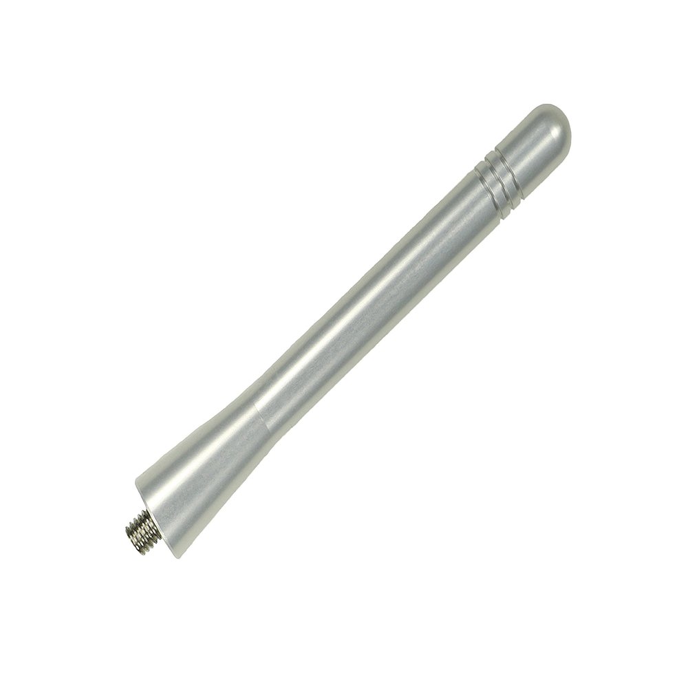 AntennaMastsRus - Made in USA - 4 Inch Silver Aluminum Antenna is Compatible with GMC Acadia (2016-2019)