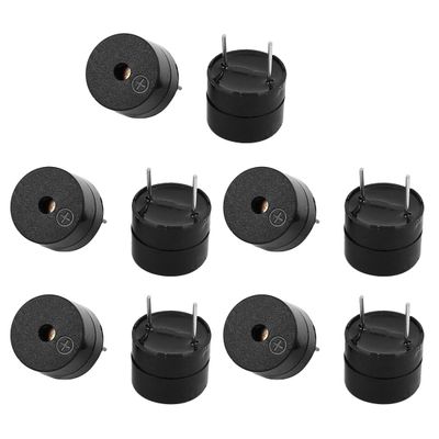 Aexit 10pcs DC Security & Surveillance 12V Active Buzzer Magnetic Continous Beep Tone Alarm 12mm Horns & Sirens x 9.5mm