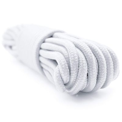 Emergency Zone 9mm Nylon Braided, 50 Foot, Multi-Purpose Camping Rope | White (2 Pack)