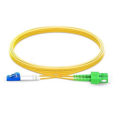 Fiber Optic Cable LC to SC/APC Singlemode Duplex OS2 9/125mm Fiber Optic Patch Cord, Length Options: 0.5M-200M (11m)