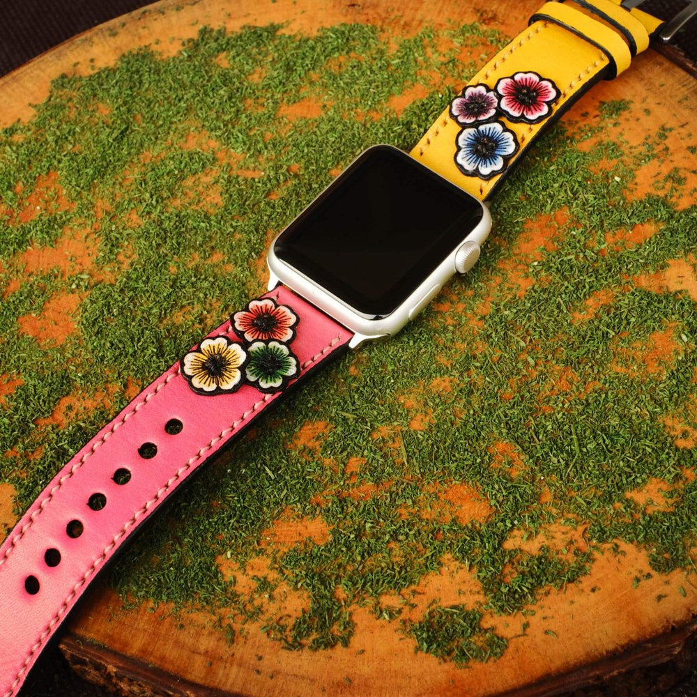 Apple Watch Band Series 5, 38mm 40mm 42mm 44mm,Series 4 Series 3 Series 2 Series 1,Hand-Stitched Handmade Apple Watch Leather