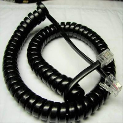 DIY-BizPhones Black Glossy 9' Ft Handset Cord Compatible with Xblue Phone X16 XB-1670 X16DTE X 2020 3030 4040 Series Curly Coil Vivid Blue Titanium Metallic Charcoal Silver 00 86 92