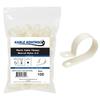 Kable Kontrol Nylon Cable Clamps  RType 1-1/2 Diameter  100 Pcs - Nylon 6-6 Screw Mount Wire Clamps Cord Clips Mounting Fastener Clips Cord Clamp for Industrial & Automotive Use - White/Natural view 1