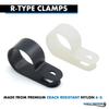 Kable Kontrol Nylon Cable Clamps  RType 1-1/2 Diameter  100 Pcs - Nylon 6-6 Screw Mount Wire Clamps Cord Clips Mounting Fastener Clips Cord Clamp for Industrial & Automotive Use - White/Natural view 3