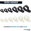 Kable Kontrol Nylon Cable Clamps  RType 1-1/2 Diameter  100 Pcs - Nylon 6-6 Screw Mount Wire Clamps Cord Clips Mounting Fastener Clips Cord Clamp for Industrial & Automotive Use - White/Natural view 4