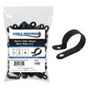 Kable Kontrol Nylon Cable Clamps  RType 1/2 Diameter  100 Pcs - Nylon 6-6 Screw Mount Wire Clamps Cord Clips Mounting Fastener Clip Cord Clamps for Industrial & Automotive Use  Black view 1
