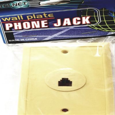 Wall Plate Phone Jack - Ivory