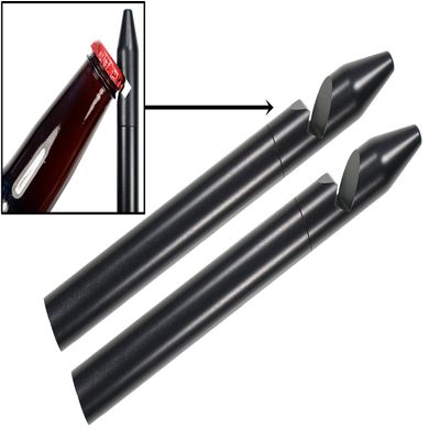 AntennaMastsRus - The Spike is Compatible with Harley Davidson Touring Tri Glide Ultra Classic FLHTCUTG (2009-2023) - Black Ammo Antenna with Removable Bottle Opener AM-FM Antennas - 2 Pack