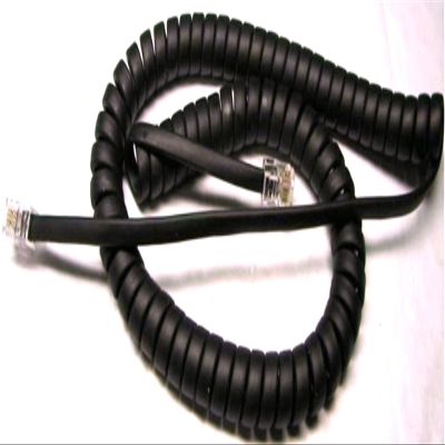 5-Pack Flat Black (Charcoal) 9 Ft Short Handset Cord Compatible with Cisco 8900-Series 9900-Series or Fanvil Phone Receiver Curly Coil