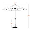 9-Foot Galtech (Model 737) Deluxe Auto-Tilt Umbrella with Antique Bronze Frame and Sunbrella Fabric Jockey Red (Includes Extended Frame Warrantee) view 4