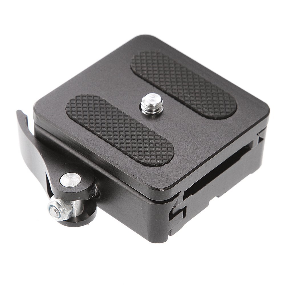 Hersmay P50 Camera Quick Rlease Clamp with 1/4" Quick Release Plate 3/8" Mounting Screw for Tripod Ball Head Compatible with Arca Swiss Standard