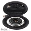 WGear Semi-Hard Lense Case for DSLR Camera Lens (Canon, Nikon, Sony, Pentax, Olympus, Panasonic,etc), Medium Size with Carabiner, Lens Cleaning Wipe (Black Medium) view 3