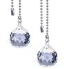 HESTYA 2 Sets Pull Chain Extension with Crystal, Fan Light Pulls, Style A view 1