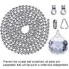 HESTYA 2 Sets Pull Chain Extension with Crystal, Fan Light Pulls, Style A view 2