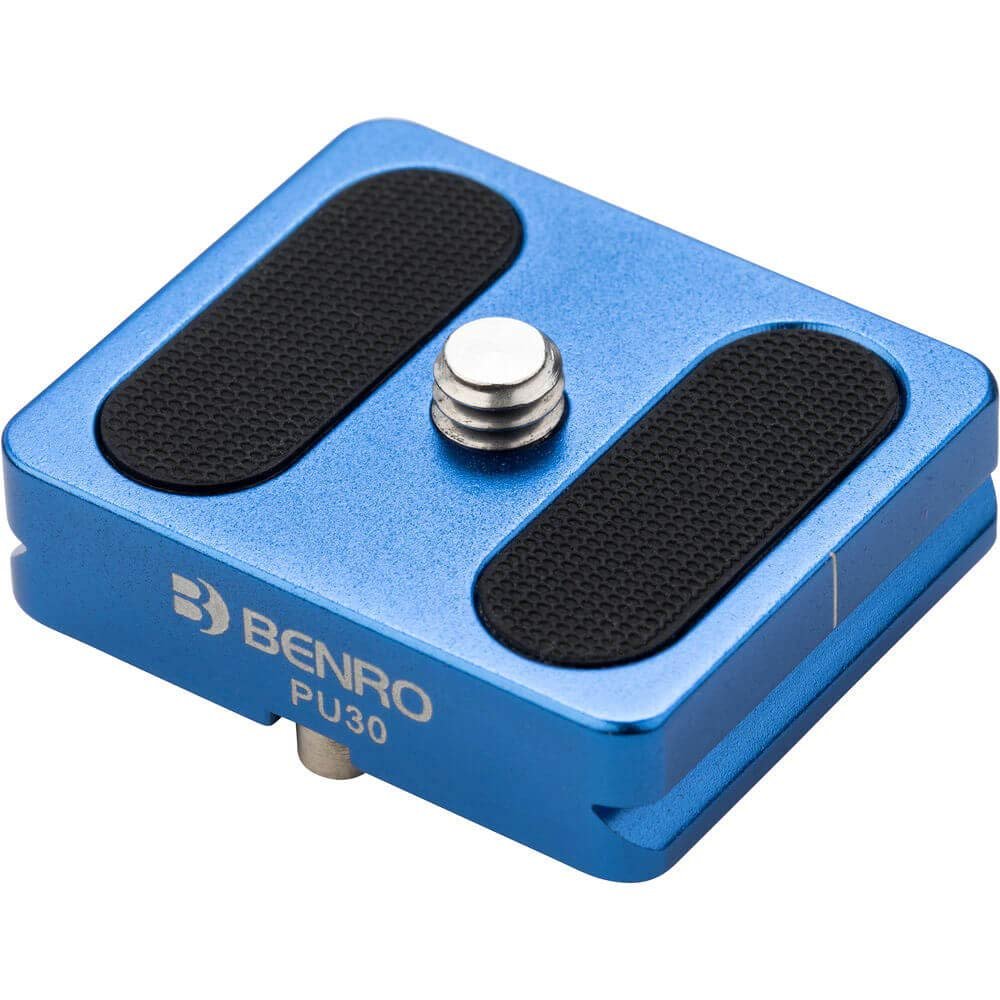 Benro Arca-Swiss Style 30mm Quick Release Plate  1/4"-20 Camera Mount, Anti-Twist Rubber Grip & Lightweight Aluminum Construction for Tripods and Ball Heads (PU30)