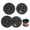 4x Infinity Reference Series 6.5" 165W 2-Way Speakers, with Enrock 16-Gauge 50 Foot Wire view 1
