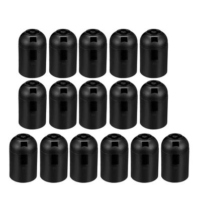uxcell Pack of 16 Lamp Socket 0-250V E27 58x37mm Light Holder Plastic Black