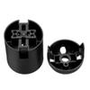uxcell Pack of 16 Lamp Socket 0-250V E27 58x37mm Light Holder Plastic Black view 3