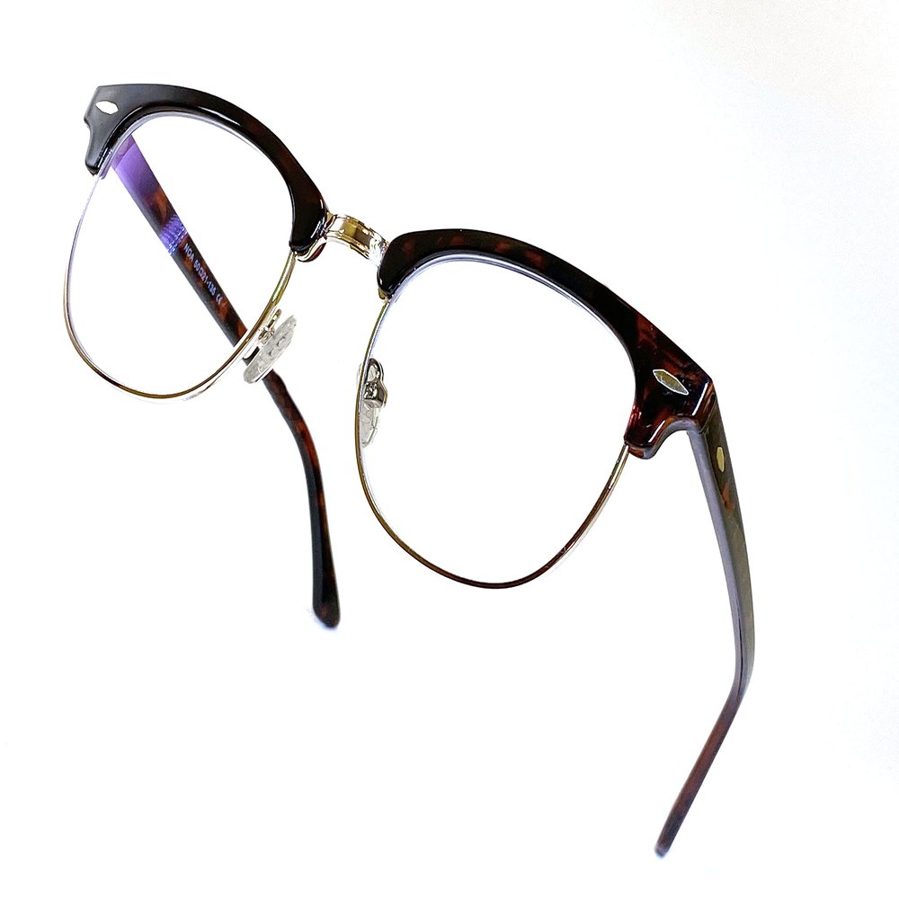 Blue Light Blocking Glasses Anti-Fatigue Computer Glasses Prevent Eye Strain Vintage Mettal Gaming Glasses