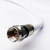 100ft WHITE BARE COPPER RG6 CABLE 18AWG CORE 3Ghz 75 Ohm CL2 In-Wall Use HD ANTENNA Satellite Approved WEATHER SEAL BRASS CONNECTORS UL ETL CUT TO ORDER ASSEMBLED IN USA PHAT SATELLITE view 1