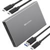 Cable Matters Premium Aluminum 10Gbps Gen 2 USB C Hard Drive Enclosure for 2.5" SSD/HDD with USBC and USB Cables - Thunderbolt 4 / USB4 / Thunderbolt 3 Port Compatible with MacBook Pro, MacBook Air view 1