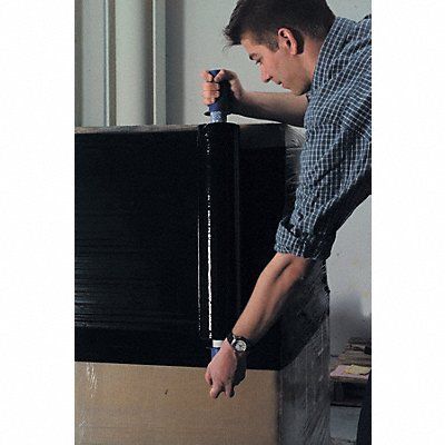 GRAINGER APPROVED Stretch Wrap Black 1000 ft. L 20In W PK4