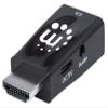 Manhattan Products HDMI to VGA Micro Converter, HDMI Male to VGA Female with Audio, Optional USB Micro-B Power Port, Easily Connect Between HDMI and VGA - Black (151542) view 1