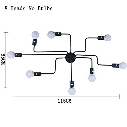 the egalleria Vintage Lamps For Living Room Iluminacion Ceiling Light (8 Heads)