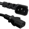 Iron Box Angled C14 to C13 Power Cords - 3 Foot, Right Angle, Black, 10A/250V, 18/3 AWG, IEC 60320 - Iron Box Part # IBX-4970-03 view 1