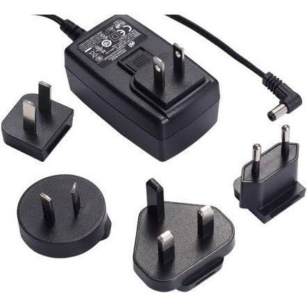 MOXA PWR-12125-WPUSJP-S1 Non-Locking Barrel Plug, 12VDC 1.25A, 100-240VAC with USJP Plug, 0 to 40C