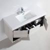 Dowell 015 Series 48" Modern Wall Mount Bathroom Vanity Ceramic Sink Set -18" Depth - Off White - Soft Close Drawer & Open Shelf, Single Bathroom Vanity Set- 015 48 11/4818BT view 1