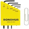 Set 5 Hex L-Wrenches (.028-5/64") - Short view 1