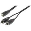 3.5mm Stereo Socket to 2 x RCA Plugs 300mm view 1