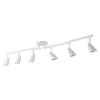 Globe Electric 59353 Grayson 6-Light Adjustable S-Shape Track Lighting, White Color, Matte Finish, 8.66", Bulbs Not Included view 1