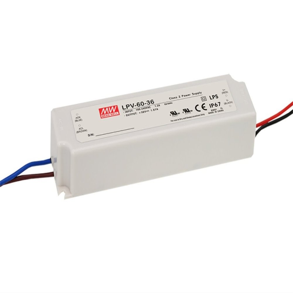 LPV-60-24 Taiwan Ming Wei 60W24V Waterproof LED Power Supply 2.5A Voltage Regulator for Lighting with Light Box Lighting
