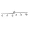 Globe Electric 59355 Kearney 6-Light Foldable Track Lighting, Brushed Nickel Finish, White Glass Shades view 1