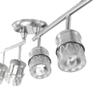 Globe Electric 59355 Kearney 6-Light Foldable Track Lighting, Brushed Nickel Finish, White Glass Shades view 4