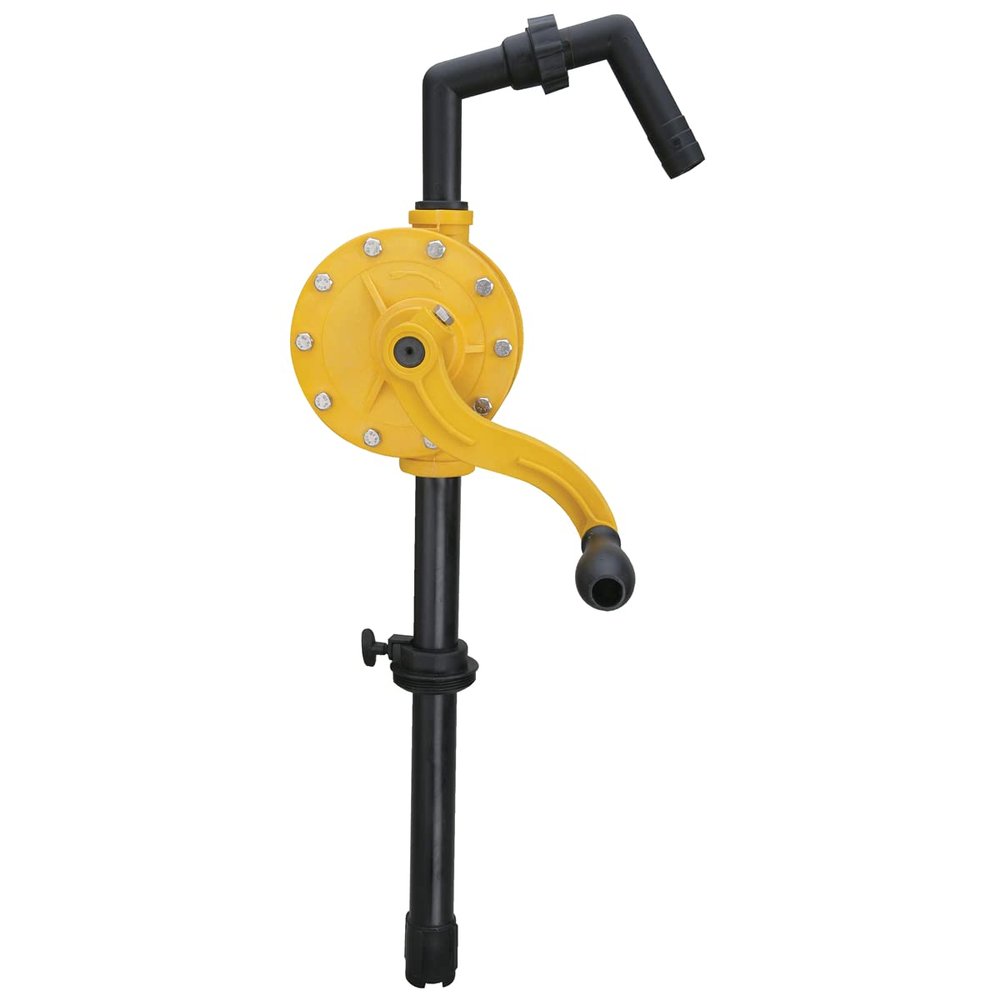 K Tool International 72204 Drum Plastic Rotary Transfer Pump for Garages, Repair Shops and DIY, Polypropylene Body, Ryton Rotor, Vanes/Viton Seals, Fits 15-55 Gallon Drums, 1.30 Gallons per 20 Turns