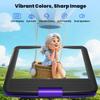 ieGeek 11.5" Portable DVD Player, 9.5" HD Screen, Car Travel, Purple view 2