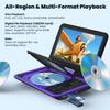ieGeek 11.5" Portable DVD Player, 9.5" HD Screen, Car Travel, Purple view 4