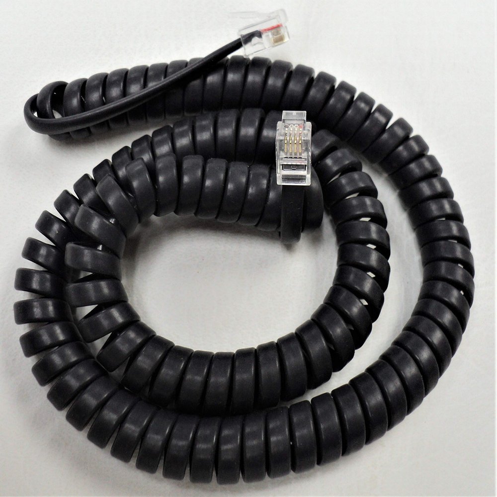 5-Pack Charcoal Gray 12Ft Handset Cord Compatible with Tone Commander Phone
