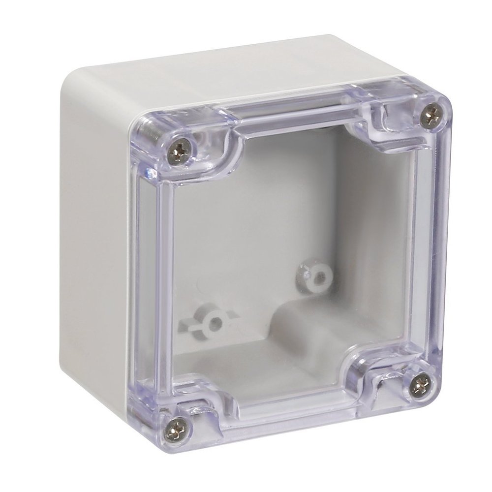 uxcell 83x81x56mm/3.27x3.19x2.2inch Wateproof Electronic ABS Plastic DIY Junction Project Box Enclosure Case Outdoor/Indoor with Clear Cover
