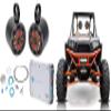 (2) Kicker 45KM654L 6.390w Marine LED Speakers w/Charcoal Bundle with 2 Rockville MAC65B Tower Speaker Enclosures, RWK8ATV OFC Amp Installation Kit and RXM-T1 Marine Amplifier Stereo view 1