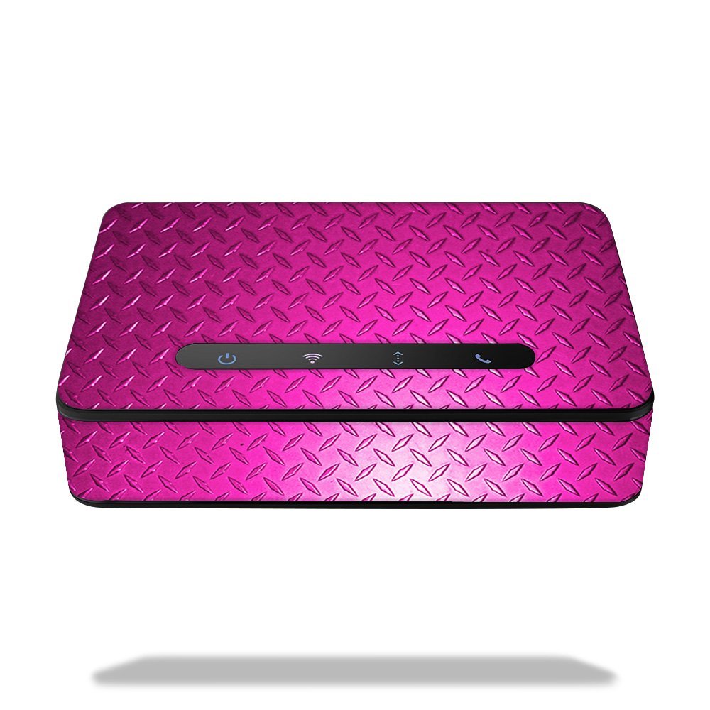 MightySkins Skin Compatible with Amazon Echo Connect - Pink Diamond Plate | Protective, Durable, and Unique Vinyl Decal wrap Cover | Easy to Apply, Remove, and Change Styles | Made in The USA