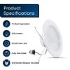 Feit Electric 5-6 inch LED Recessed Downlight - Pre-Mounted Trim - Standard Base Adapter - 3000K CCT Bright White - Dimmable- 75W Equivalent - 45 Year Life - 925 Lumens, LEDR56/930CA view 2