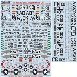 Fur Ball Aero Design 1/48 US Navy F9F-8T/TF-9J Cougar Trainer CAG Decal