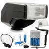 Universal Low Profile Automatic Flash Bundle for Canon EOS 80D,77D,70D,60D,60Da,50D,7D,7D II,6D,6D II,5D Mark II,III,IV,5DS,1DS,T7i,T7s,T7,T6s,T6i,T6,T5i,T5,T4i,SL2 & SL1 Digital SLR Cameras view 1