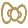 Cute Kitty Bow Vinyl Sticker Decals (Pack of 2) for Car Bumper Window Laptop Tablet Phone (10" x 5.7", Gold) view 1